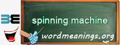 WordMeaning blackboard for spinning machine